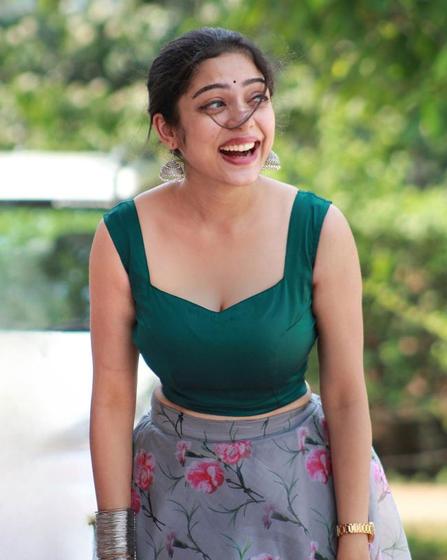 Adorable Pics Of Varsha Bollamma In Colorful Dress